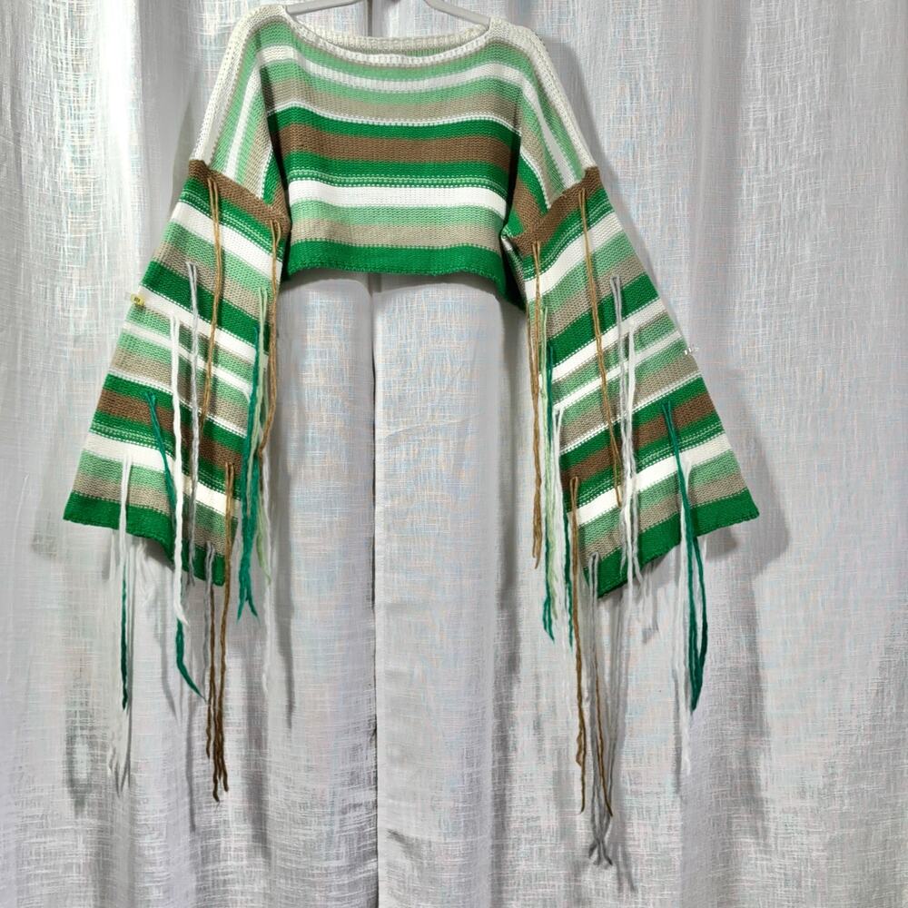 Micas Striped Shrug Size XL Boho Festival Coachella